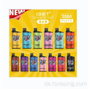 Iget Bar verfügbarer Vape 3500 Puffs